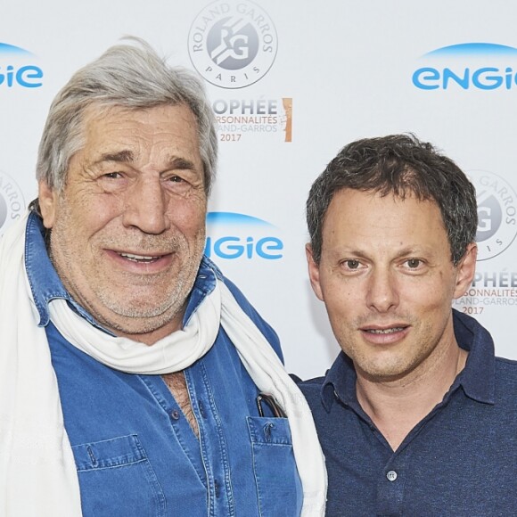 Jean-Pierre Castaldi et Marc-Olivier Fogiel lors de la troisième journée du Trophée des Personnalités de Roland-Garros le 8 juin 2017.