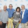 Patrice Laffont, Philippe Lavin, Stéphanie Fugain et Jean-Pierre Castaldi lors de la troisième journée du Trophée des Personnalités de Roland-Garros le 8 juin 2017.