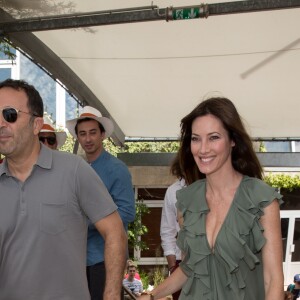 Arthur (Jacques Essebag) et sa compagne Mareva Galanter au village lors de la finale homme des internationaux de France de Roland Garros à Paris, le 11 juin 2017. © Dominique Jacovides - Cyril Moreau/ Bestimage