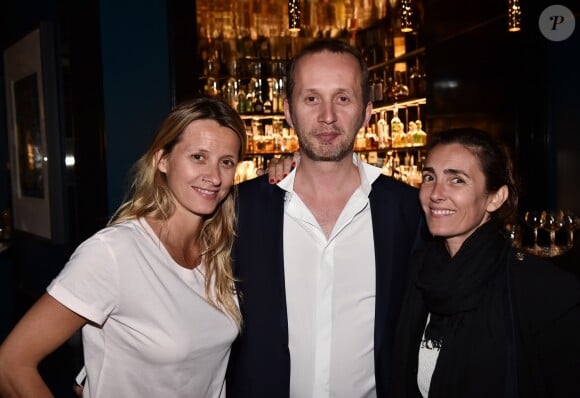 Sarah Lavoine, Emmanuel Blanchemanche & Mlle Agnès à l'inauguration de la terrasse du restaurant de l'hôtel & spa Le Roch, à Paris le 7 juin 2017