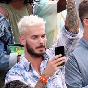 M. Pokora dans les tribunes des internationaux de France de Roland Garros à Paris le 30 mai 2017. © Cyril Moreau / Dominique Jacovides / Bestimage