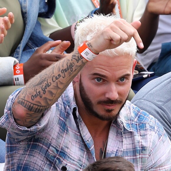 M. Pokora dans les tribunes des internationaux de France de Roland Garros à Paris le 30 mai 2017. © Cyril Moreau / Dominique Jacovides / Bestimage