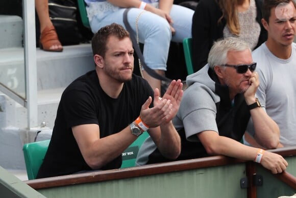 David Lee (Compagnon de Caroline Wozniacki) - Les célébrités dans les tribunes lors des internationaux de France de Roland-Garros à Paris, le 4 juin 2017. © Dominique Jacovides-Cyril Moreau/Bestimage