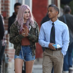 Exclusif - Cara Delevingne et Jaden Smith lors du dernier jour de tournage de "Life in a Year" à Toronto le 29 mai 2017.