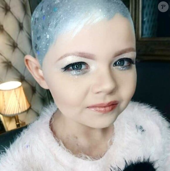 Photo de la jeune Brooklyn, atteinte d'un cancer et maquillée par la Glamsquad Makeup Academy. Juin 2017.
