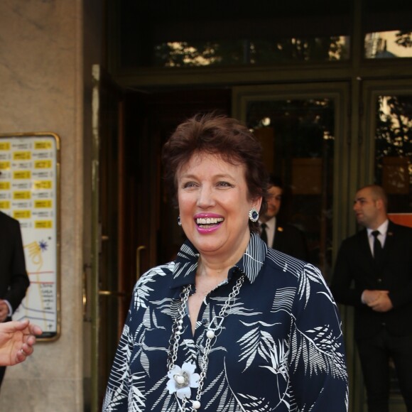 Roselyne Bachelot lors du 23ème Gala "Musique contre l'oubli" au profit d'Amnesty International au thêatre des Champs-Elysées. Paris, le 14 juin 2017. © Denis Guignebourg/Bestimage