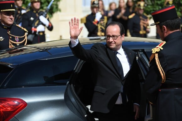 François Hollande lors de la passation de pouvoir entre E.Macron et F.Hollande au palais de l'Elysée à Paris le 14 mai 2017. © Lionel Urman / Bestimage