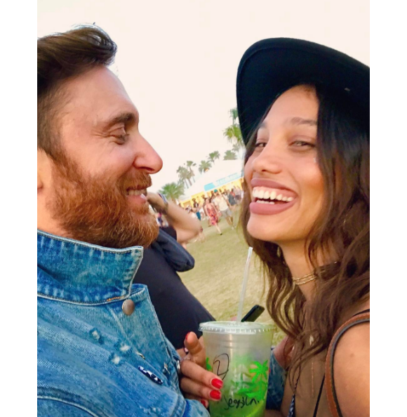 David Guetta et Jessica Ledon à Coachella le 22 avril 2017