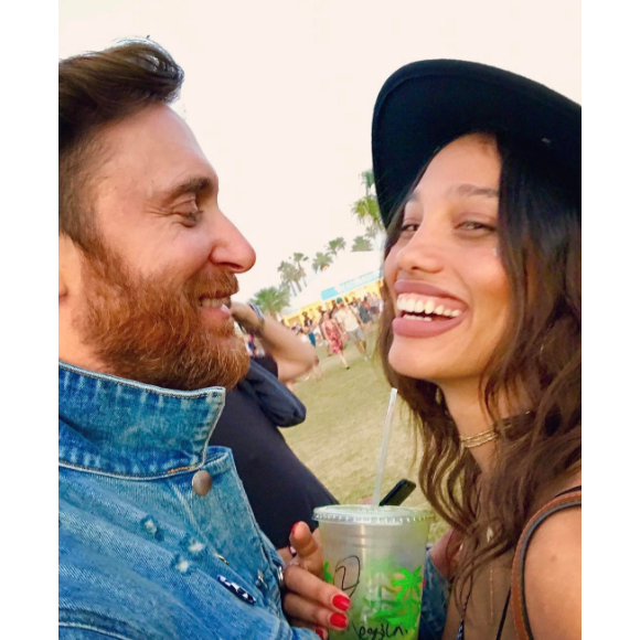 David Guetta et Jessica Ledon à Coachella le 22 avril 2017