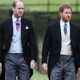 Le prince William, duc de Cambridge et son frère le prince Harry - Mariage de P. Middleton et J. Matthew, en l'église St Mark Englefield, Berkshire, Royaume Uni, le 20 mai 2017.