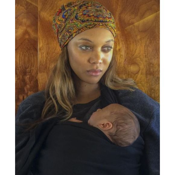 Photo de Tyra Banks et son fils York. Février 2016.