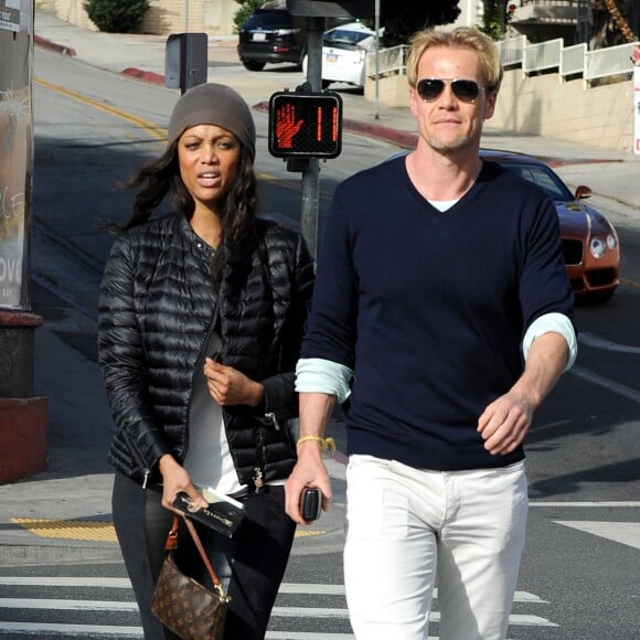 Tyra Banks et Erik Asla à Los Angeles, le 7 février 2014.