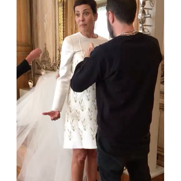 Cristina Cordula en plein essayages pour son mariage qui a eu lieu au mois de juin 2017.