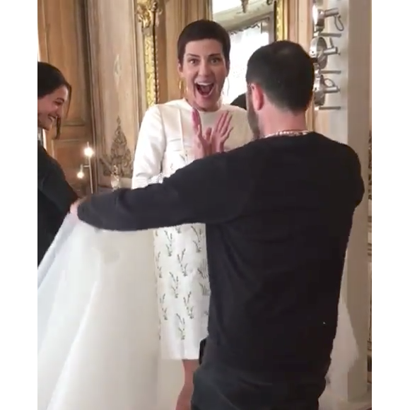 Cristina Cordula en plein essayages pour son mariage qui a eu lieu au mois de juin 2017.