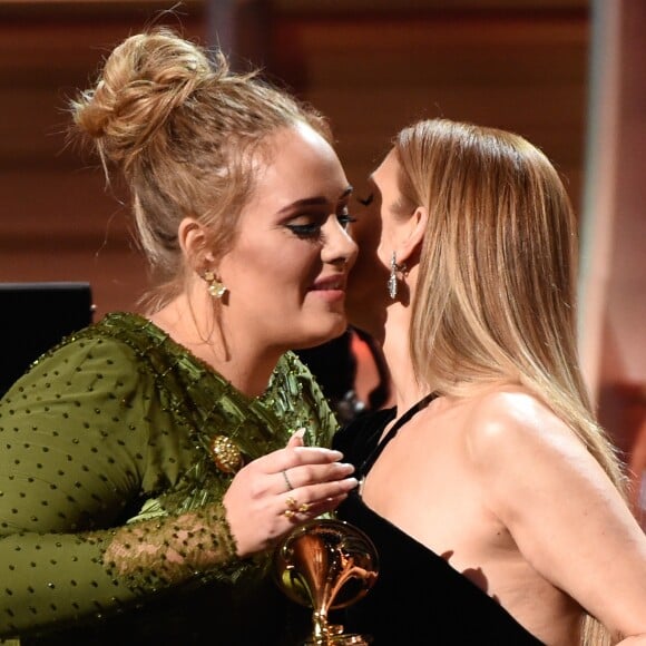 Adele et Céline Dion à la 59e édition des Grammy Awards le 12 février 2017 à Los Angeles