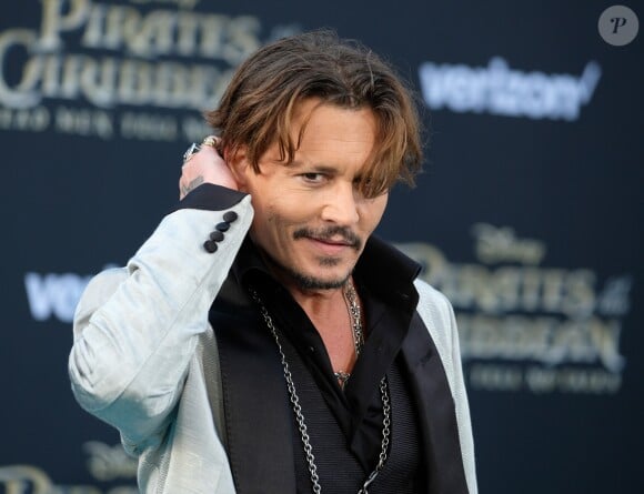 Johnny Depp à la première de 'Pirates of the Caribbean: Dead Men Tell No Tales' au théâtre Dolby à Hollywood, le 18 mai 2017 © Chris Delmas/Bestimage