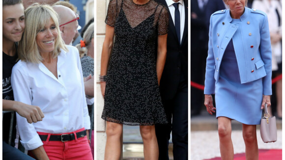 Brigitte Macron : Veste structurée, jean slim, robe courte... Son style décrypté