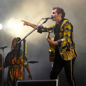 Le chanteur M (Mathieu Chedid) en concert - Festival Solidays à l'Hippodrome de Longchamp - Jour 3 - à Paris, France, le 25 juin 2017. © Lise Tuillier/Bestimage