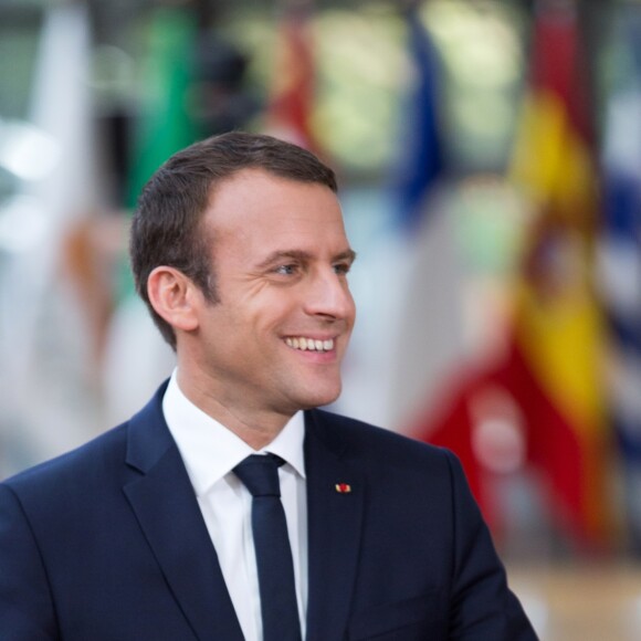 Le Président français Emmanuel Macron lors du Conseil Européen à Bruxelles, 22 juin 2017.