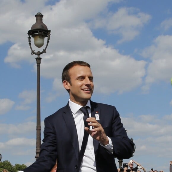 Le président de la République française Emmanuel Macron soutient la candidature de Paris pour l'organisation des Jeux olympiques de 2024 à Paris, France, le 24 juin 2017. © Jean-Paul Pelissier/Pool/Bestimage