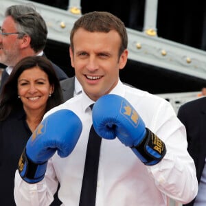 Le président de la République française Emmanuel Macron soutient la candidature de Paris pour l'organisation des Jeux olympiques de 2024 à Paris, France, le 24 juin 2017. © Jean-Paul Pelissier/Pool/Bestimage