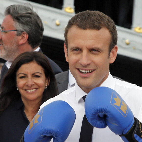 Le président de la République française Emmanuel Macron soutient la candidature de Paris pour l'organisation des Jeux olympiques de 2024 à Paris, France, le 24 juin 2017. © Jean-Paul Pelissier/Pool/Bestimage