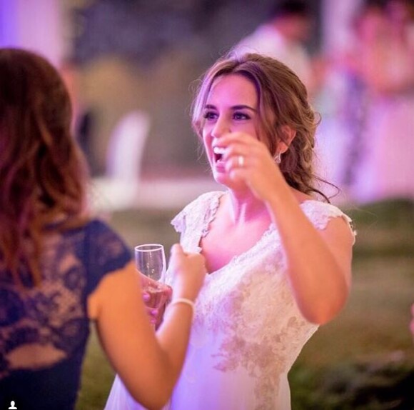 Erika Choperena lors de son mariage avec Antoine Griezmann à Tolède le 15 juin 2017.