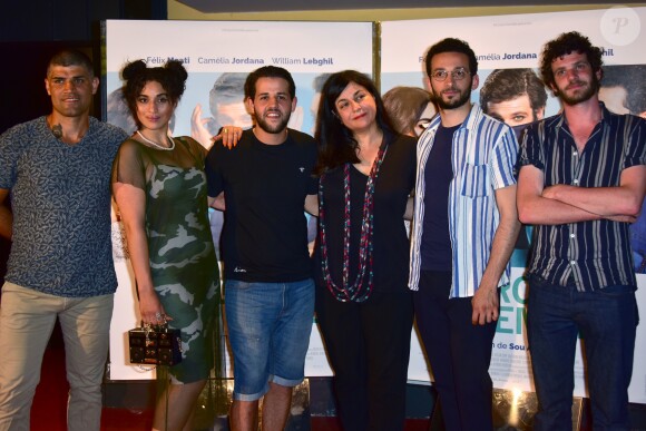 Sâm Mirhosseini, Camélia Jordana, Walid Ben Mabrouk, la réalisatrice Sou Abadi, William Lebghil et Félix Moati - Avant-première du film "Cherchez La Femme" au cinéma UGC Ciné Cité Les Halles à Paris, France, le 26 juin 2017. © Giancarlo Gorassini/Bestimage