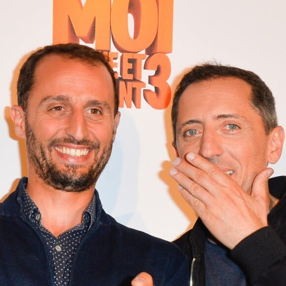 Arié Elmaleh (Voix de Dru) et son frère Gad Elmaleh (Voix de Gru) - Avant-première du film d'animation "Moi Moche et Méchant 3" au cinéma Gaumont Champs-Elysées Marignan à Paris, France, le 27 juin 2017. © Coadic Guirec/Bestimage