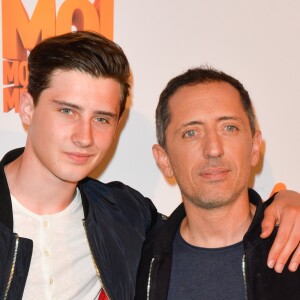 Noé Elmaleh et son père Gad Elmaleh (Voix de Gru) - Avant-première du film d'animation "Moi Moche et Méchant 3" au cinéma Gaumont Champs-Elysées Marignan à Paris, France, le 27 juin 2017. © Coadic Guirec/Bestimage