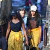 Malia et Sasha Obama au temple Tirta Empul, le 28 juin 2017