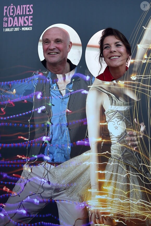 Jean-Christophe Maillot et la princesse Caroline de Hanovre durant la 1ère "F(ê)aites de la Danse" sur la Place du Casino à Monaco le 1er juillet 2017.  © Bruno Bebert/Bestimage