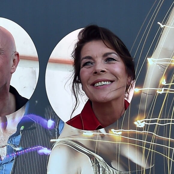 Jean-Christophe Maillot et la princesse Caroline de Hanovre durant la 1ère "F(ê)aites de la Danse" sur la Place du Casino à Monaco le 1er juillet 2017.  © Bruno Bebert/Bestimage