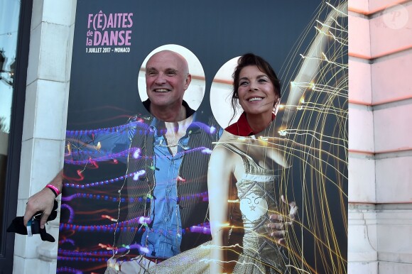 Jean-Christophe Maillot et la princesse Caroline de Hanovre durant la 1ère "F(ê)aites de la Danse" sur la Place du Casino à Monaco le 1er juillet 2017.  © Bruno Bebert/Bestimage