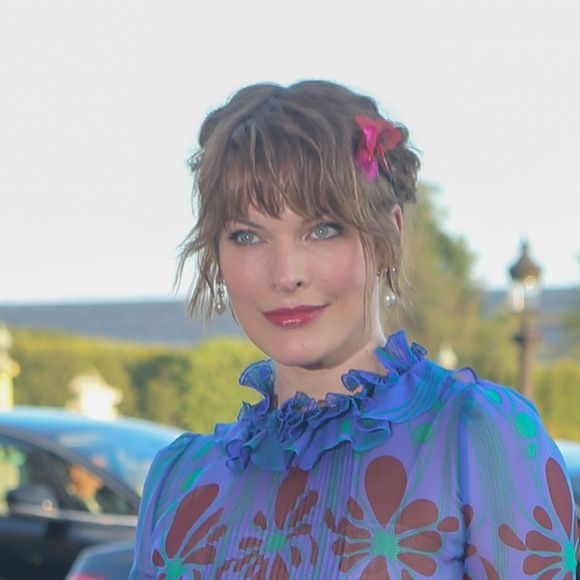 Milla Jovovich - Défilé et after-party Miu Miu (collection croisière 2018) à l'Automobile Club à Paris, le 2 juillet 2017. © CVS-Veeren/Bestimage