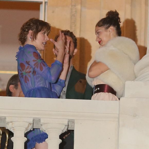 Milla Jovovich et Bella Hadid - After-Party Miu Miu (post-défilé croisière 2018) à l'Automobile Club à Paris, le 02 juillet 2017. © CVS-Veeren/Bestimage