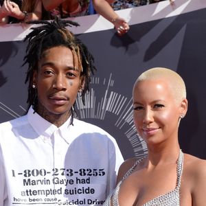 Wiz Khalifa et sa femme Amber Rose - Cérémonie des MTV Video Music Awards à Inglewood. Le 24 août 2014
