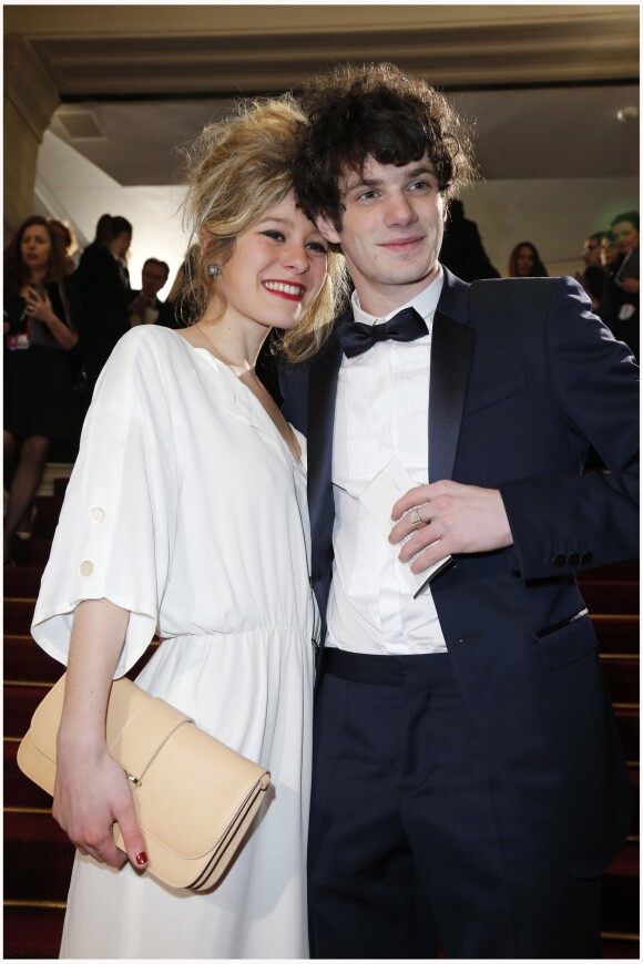 Felix Moati et sa petite amie lors des César 2013.
