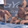 Cristiano Ronaldo en vacances avec sa compagne Georgina Rodriguez (enceinte?)) passent une journée avec des amis à Formentera, le 8 juillet 2017.