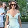 Pippa Middleton, vêtue d'une robe Tephi, au tournoi de Wimbledon à Londres, le 10 juillet 2017.
