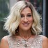 Sarah Jessica Parker in a sparkly silver dress while filming in Times Square, New York City, NY, USA, July 11, 2017. Photo by Jose Perez/Startraks/ABACAPRESS.COM12/07/2017 - New York City