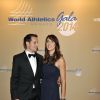 Renaud Lavillenie et sa compagne Anaïs - Soirée de gala World Athletics IAAF 2014 à Monaco le 21 novembre 2014.