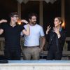 Céline Dion dîne avec son danseur Pepe Munoz et un ami au restaurant "Chez Loulou" au musée des arts décoratifs à Paris le 7 juillet 2017.