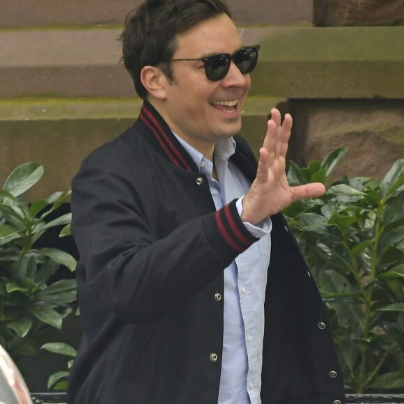 Jimmy Fallon à New York après son émission 'Tonight Show with Jimmy Fallon' le 28 avril 2017.