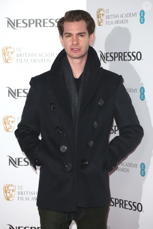 Andrew Garfield à la soirée des nommés aux "BAFTA Awards 2017" à Londres, le 11 février 2017.