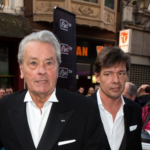 L'icône du cinéma français Alain Delon, invité d'honneur, annonce sa retraite pour la fin 2017, lors du Festival du film policier de Liège, Belgique, le 5 mai 2017.