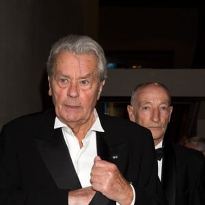 L'icône du cinéma français Alain Delon, invité d'honneur, annonce sa retraite pour la fin 2017, lors du Festival du film policier de Liège, Belgique, le 5 mai 2017.