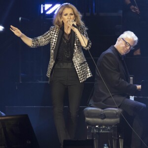 Céline Dion en concert au stade Allianz Riviera à Nice le 20 juillet 2017. Elle a rendu hommage aux victimes de l'attentat du 14 juillet 2016.
