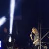 Céline Dion en concert au stade Allianz Riviera à Nice le 20 juillet 2017. Elle a rendu hommage aux victimes de l'attentat du 14 juillet 2016.