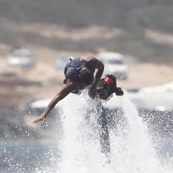 Exclusif - Cristiano Ronaldo en vacances avec sa compagne enceinte Georgina Rodriguez à Formantera, le 8 juillet 2017.